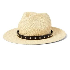 ALLSAINTS Paige Studded Light Woven Straw Fedora